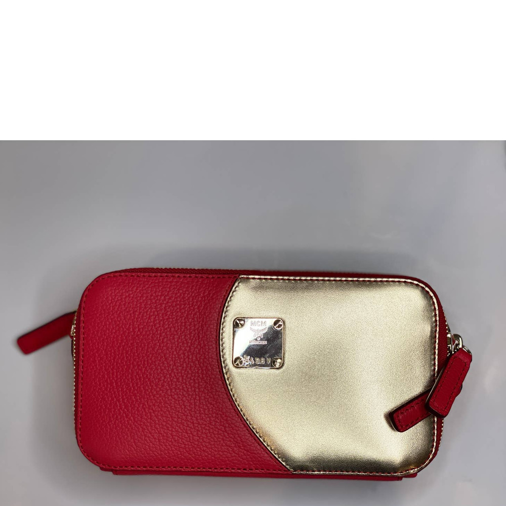 MCM Gold Red Double Zip Crossbody - Picture 4 of 11